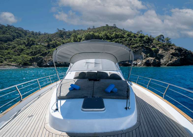 Luxus-Motoryacht 19m in Fethiyes türkisfarbenem Meer 22
