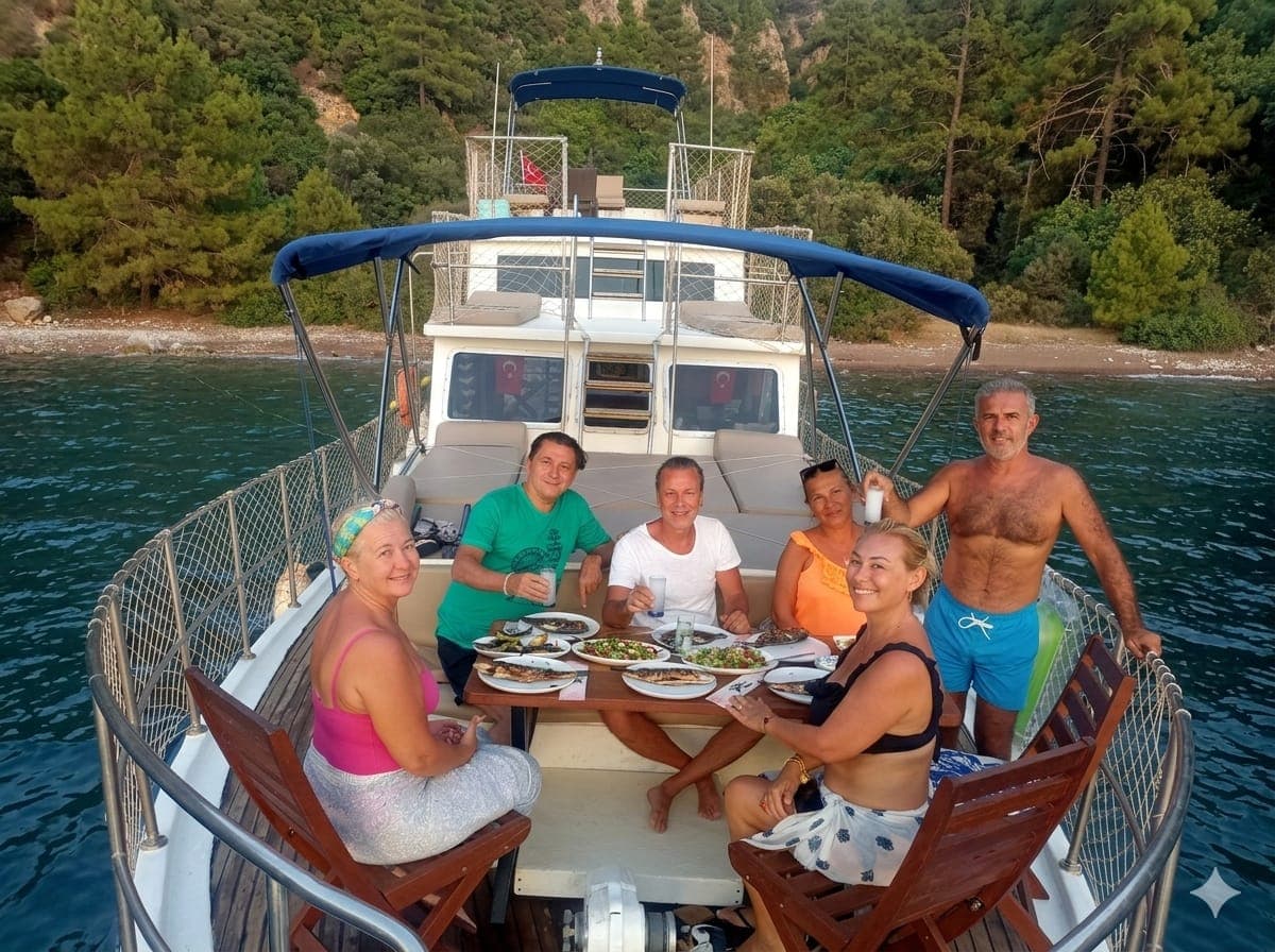 Marmaris'in 17 Metrelik Lüks Yatıyla 12 Kişilik Eşsiz Bir Deniz Tatili Deneyimi 3