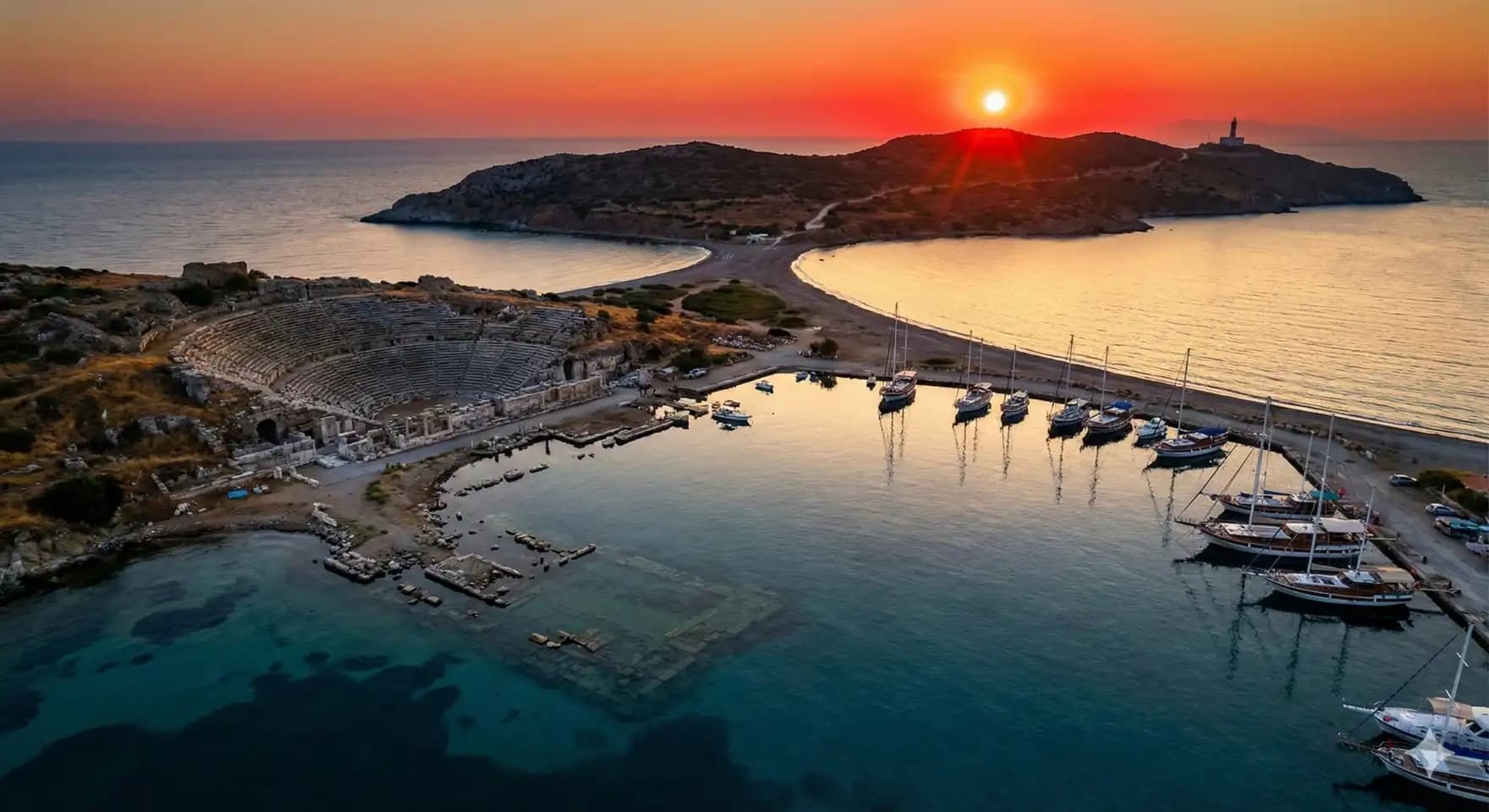 Knidos (Datça): antiguo puerto donde se encuentran dos mares