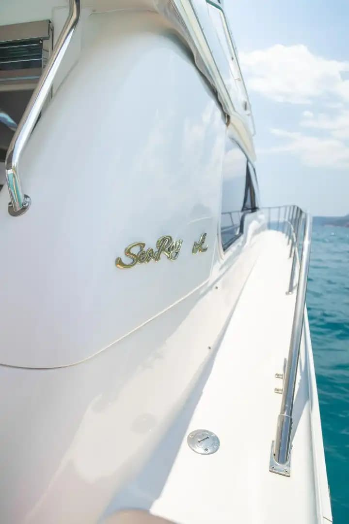 Privé motorjachtcharter Antalya | Searay 480-daagse trip en cruise bij zonsondergang 11