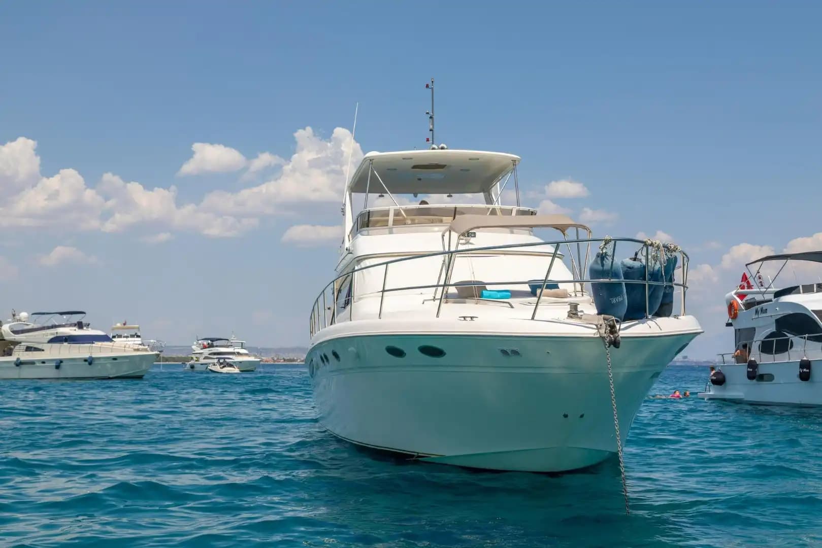 Privé motorjachtcharter Antalya | Searay 480-daagse trip en cruise bij zonsondergang 6