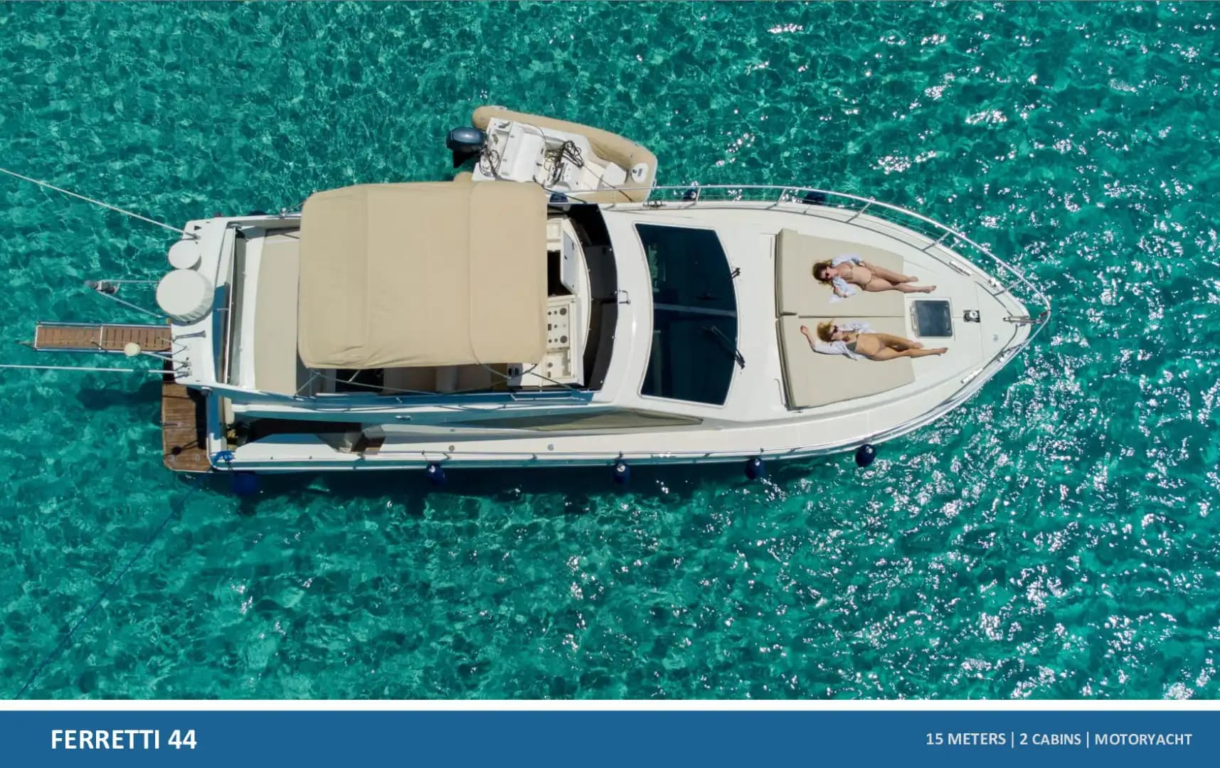 Elegante Yate a Motor in Bodrum: A Tranquilo Day con Ferretti 44 4