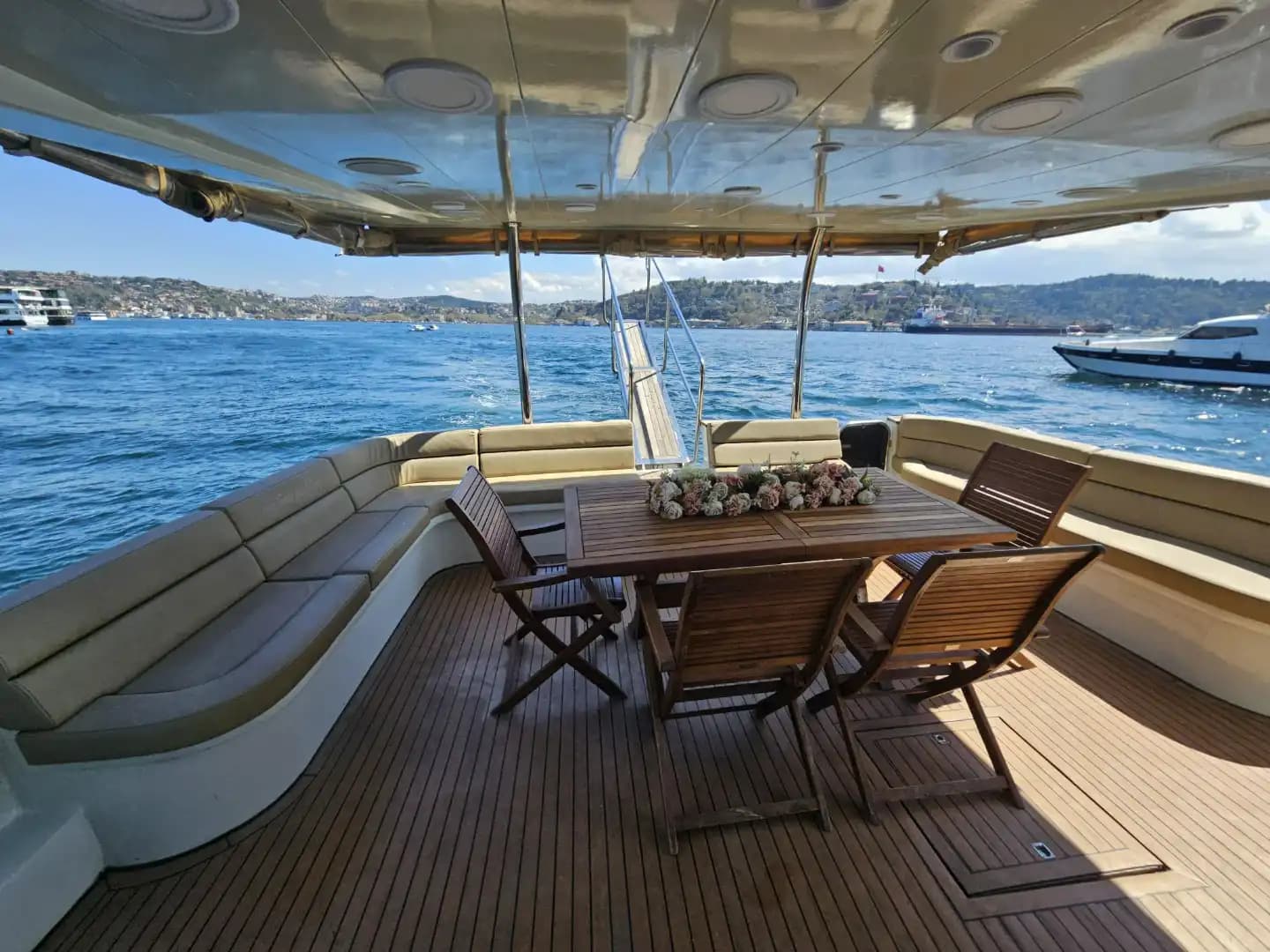 Spacious Deck, Comfortable Seating & Music System – A Luxury Yacht Tour in Bebek 3